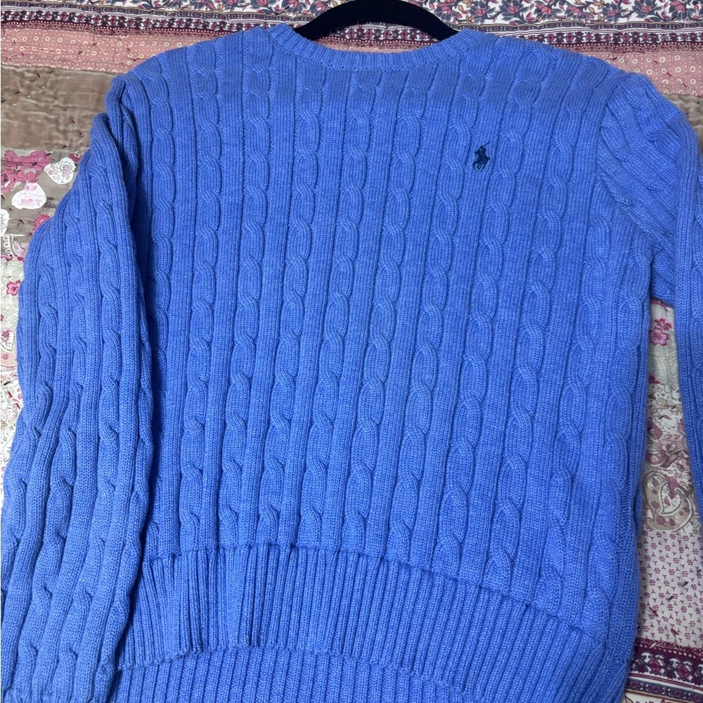 Ralph Lauren Light Blue or Periwinkle Cable Knit Sweater